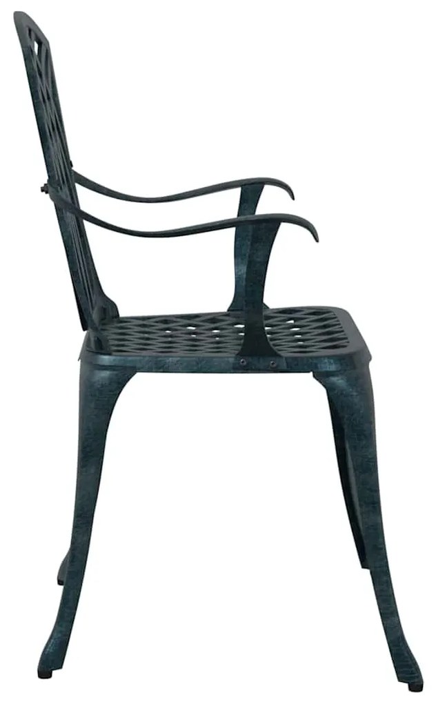 vidaXL Καρέκλα Κήπου 2 pcs Πράσινο 55 x 56.5 x 91εκ Αλουμίνιο