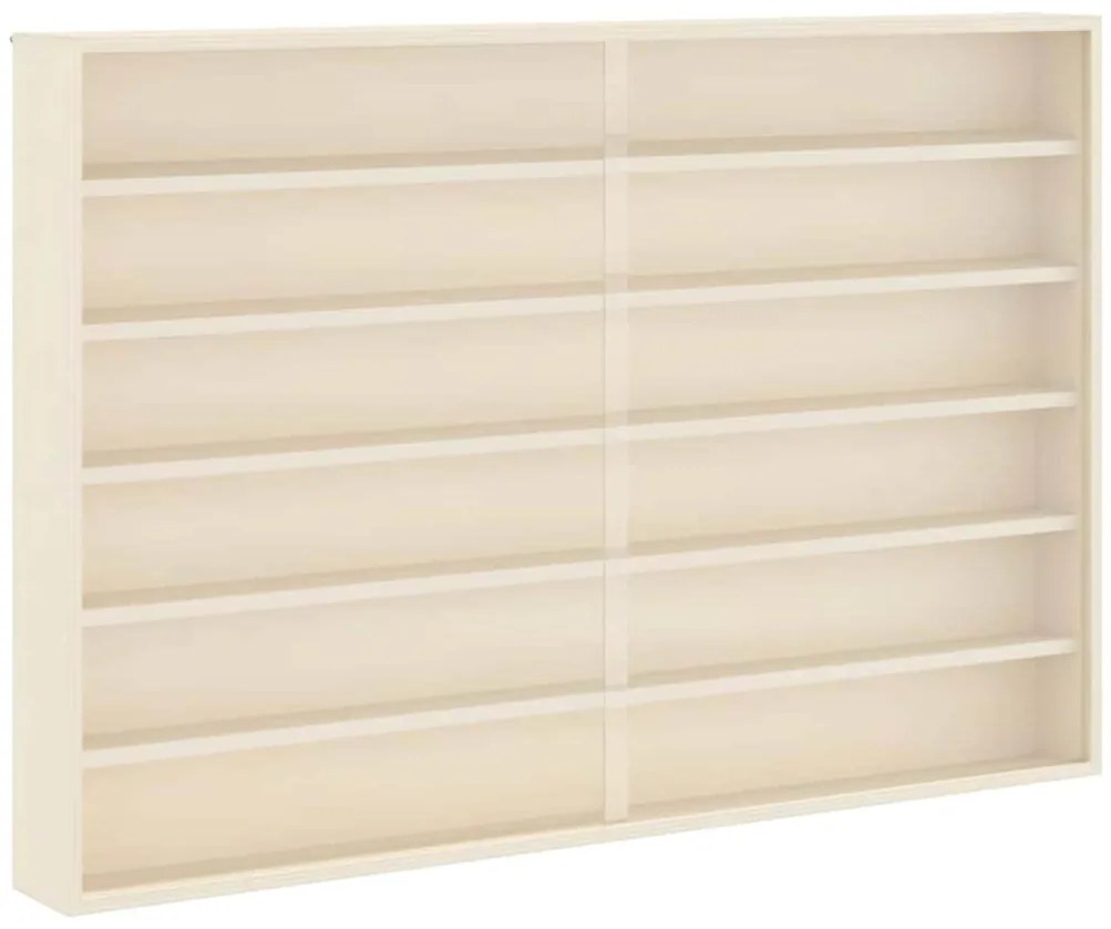 vidaXL Κάθετο Εκθετήριο Τοίχου Μπεζ 80 x 8,5 x 54 εκ. Κόντρα πλακέ