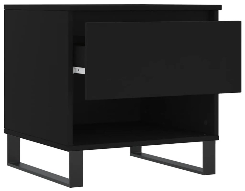 vidaXL Τραπεζάκια Σαλονιού 2 τεμ. Μαύρα 50x46x50 εκ Επεξεργασμένο Ξύλο