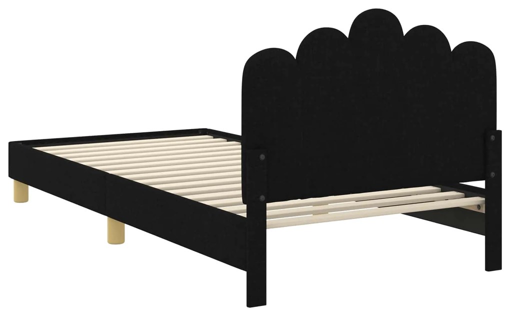 vidaXL Κρεβάτι Παιδικής Κρεβατοκάμαρας με Κεφαλάκι Μαύρο 80 x 200 cm