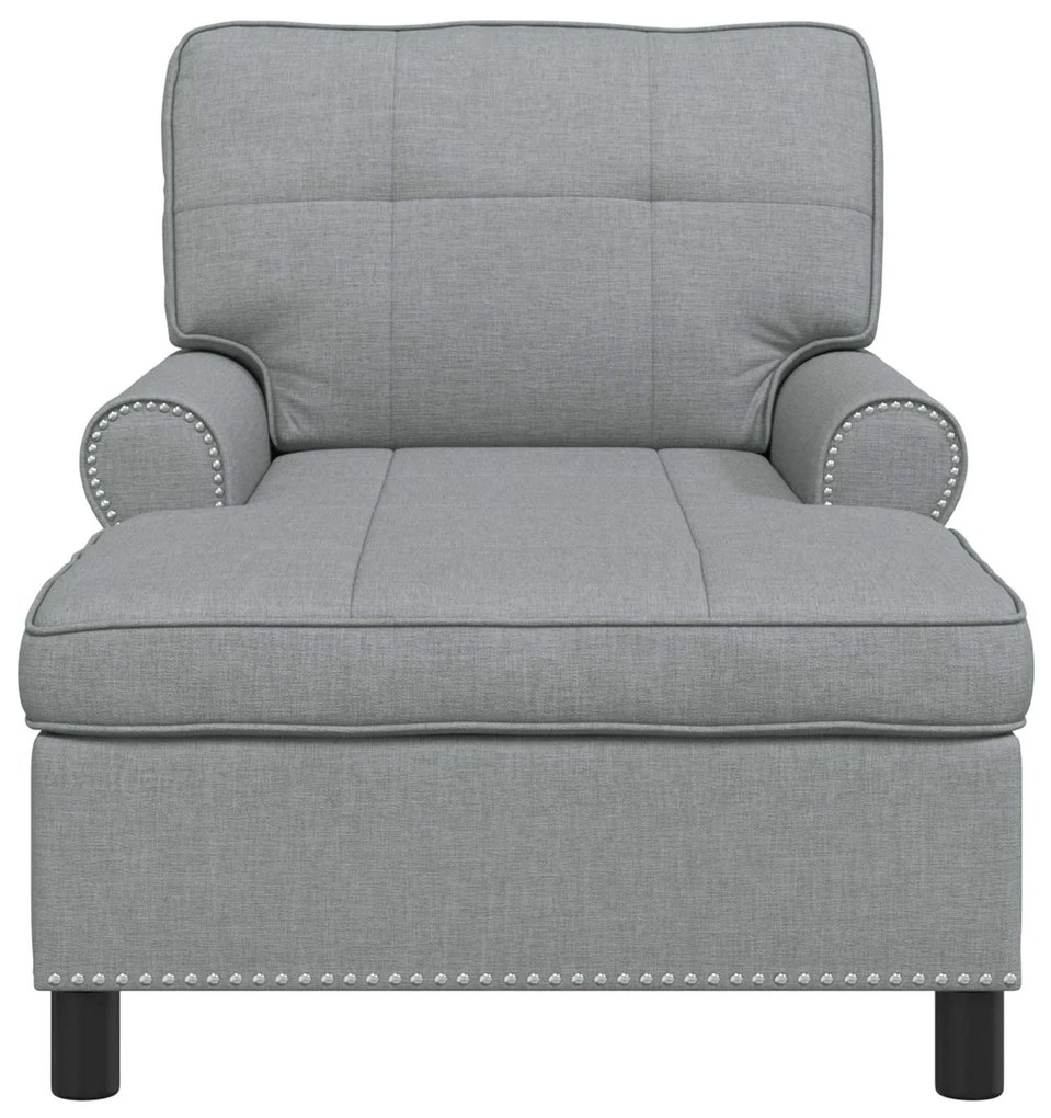 vidaXL Χαλάρωση με μαξιλάρι Ανοιχτό γκρι 91 x 157 x 91 εκ. ύφασμα