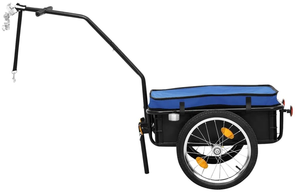 vidaXL Τρέιλερ ποδηλάτου Μπλε 155x60x83 εκ. Ατσάλι