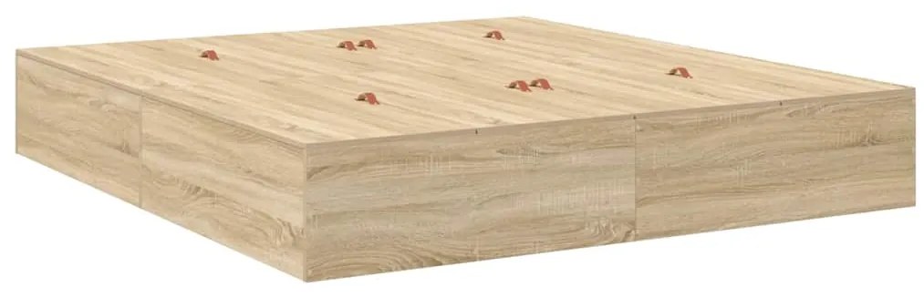 vidaXL Κρεβάτι με αποθηκευτικό χώρο με συρτάρι Δρύς Sonoma 200 cm