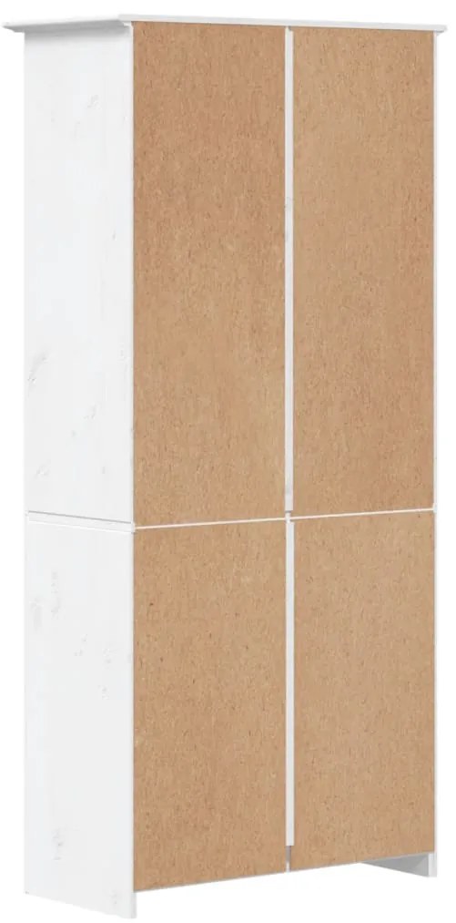 vidaXL Βιβλιοθήκη BODO 5 Επ. Λευκή 82x40x173 εκ. από Μασίφ Ξύλο Πεύκου