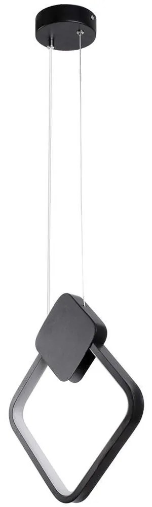 Φωτιστικό Οροφής Mary 61082 Led 12W 20x2,3x28,5cm Black GloboStar Αλουμίνιο