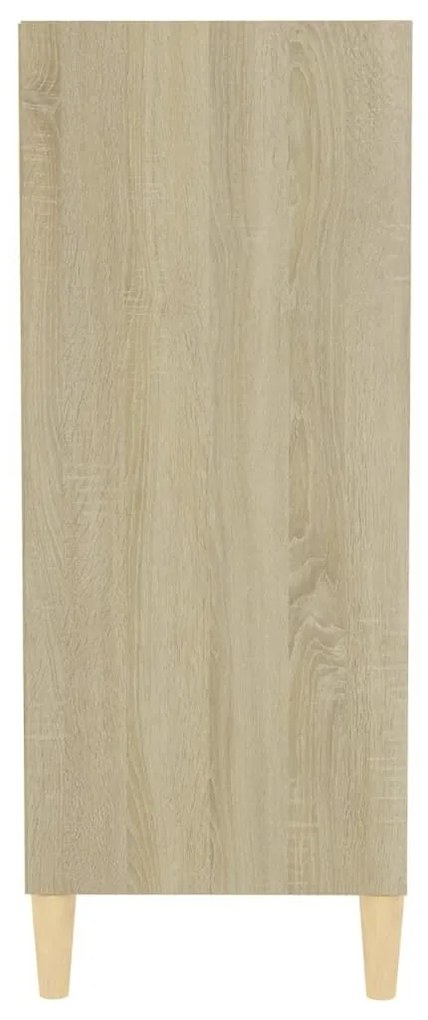 Ραφιέρα Λευκό και Sonoma Δρυς 57 x 35 x 90 εκ. από Επεξ. Ξύλο - Λευκό