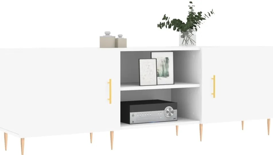 vidaXL Έπιπλο Τηλεόρασης Λευκό 150x30x50 εκ. από Επεξεργασμένο Ξύλο