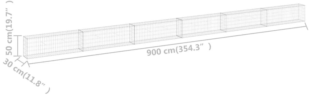 ΣΥΡΜΑΤΟΚΙΒΩΤΙΟ ΤΟΙΧΟΣ 900X30X50 ΕΚ. ΓΑΛΒΑΝ. ΧΑΛΥΒΑΣ + ΚΑΛΥΜΜΑΤΑ 147816