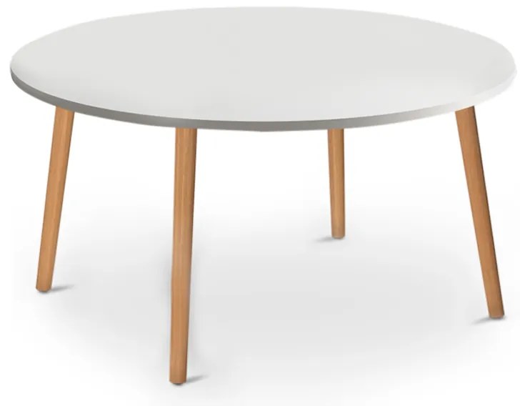 Τραπεζάκι σαλονιού Circle Megapap χρώμα λευκό 90x90x40εκ.