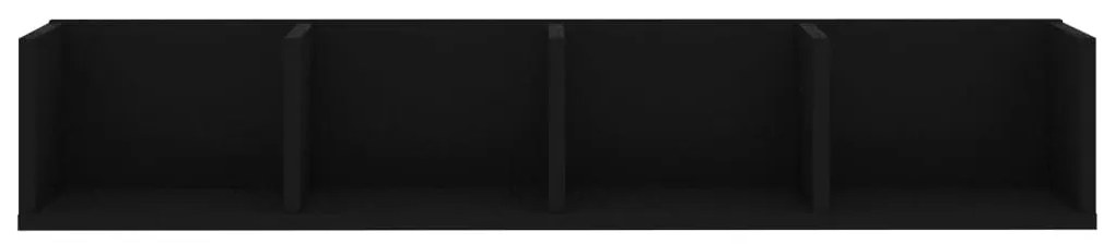 vidaXL Ράφι Τοίχου για CD Μαύρο 100 x 18 x 18 εκ. από Επεξ. Ξύλο