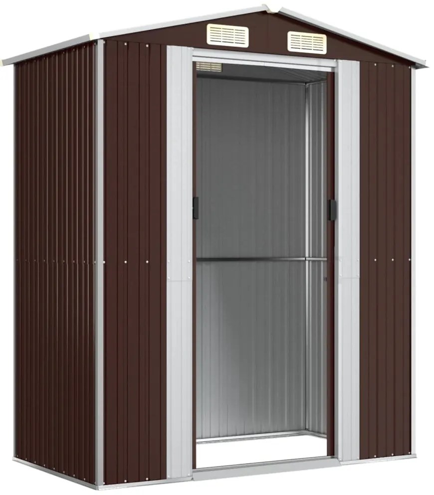 vidaXL Αποθήκη Κήπου Σκούρο καφέ 192x108x223 εκ. Γαλβανισμένο Ατσάλι