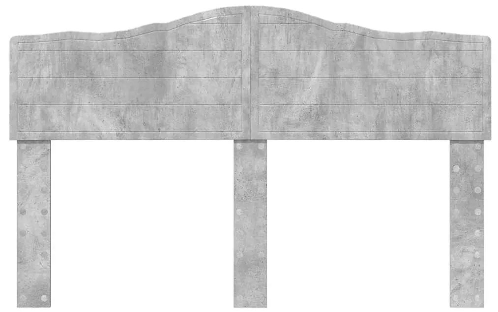 vidaXL Κεφαλάρι με κεφαλάρι Σκυρόδεμα Γκρι 160 cm Επεξεργασμένο ξύλο