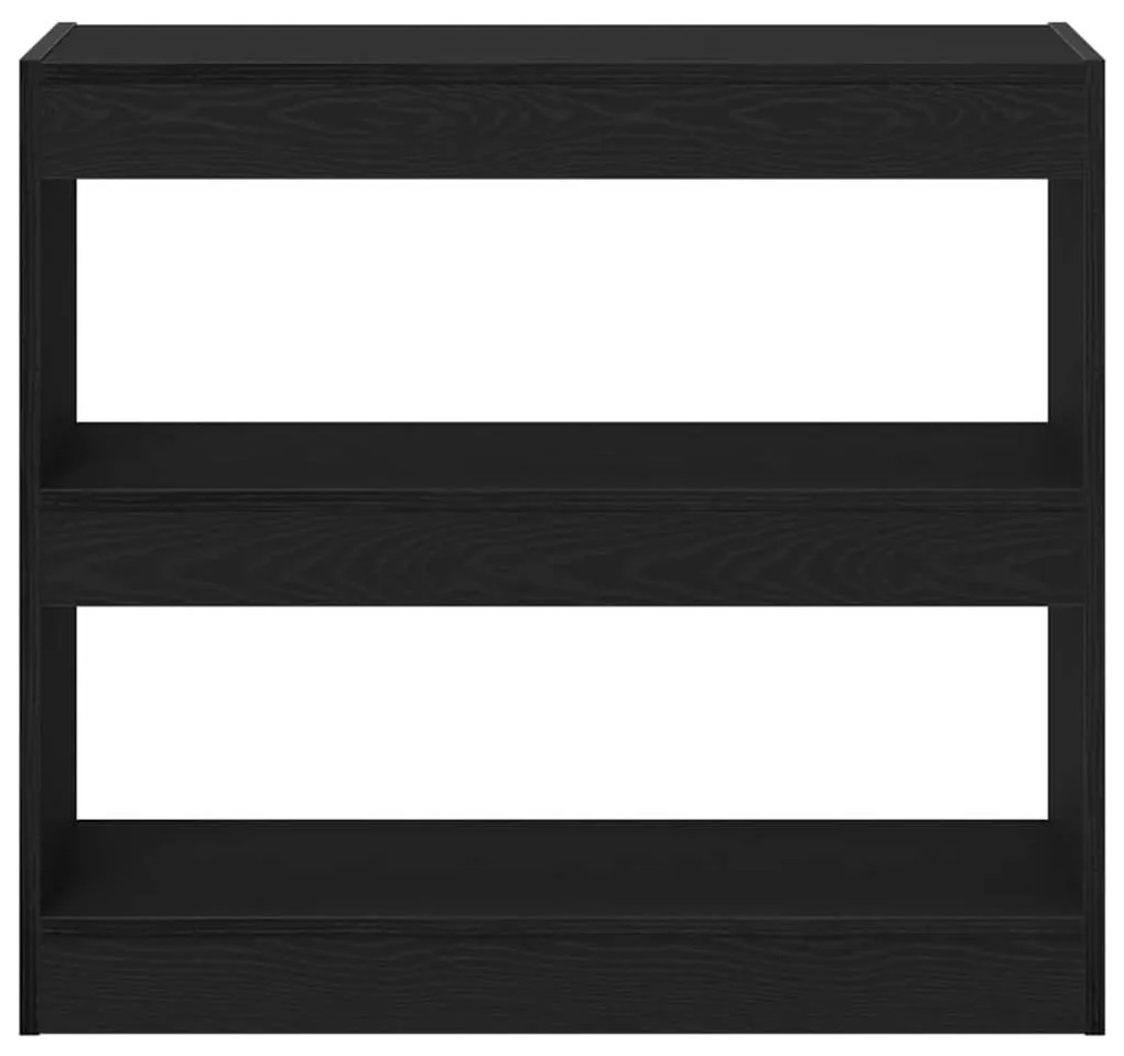 vidaXL Βιβλιοθήκη Μαύρη δρυς 80 x 30 x 72 εκ Επεξεργασμένο ξύλο