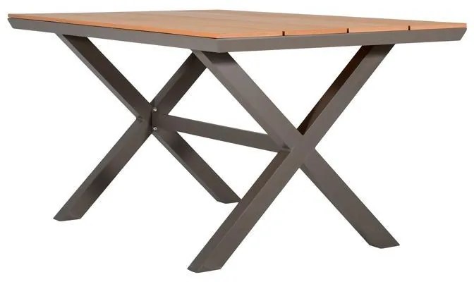 Τραπέζι FL6510 Fylliana Αλουμινίου Polywood Cappuccino 150x90x75 εκ. 150x90x75 εκ.