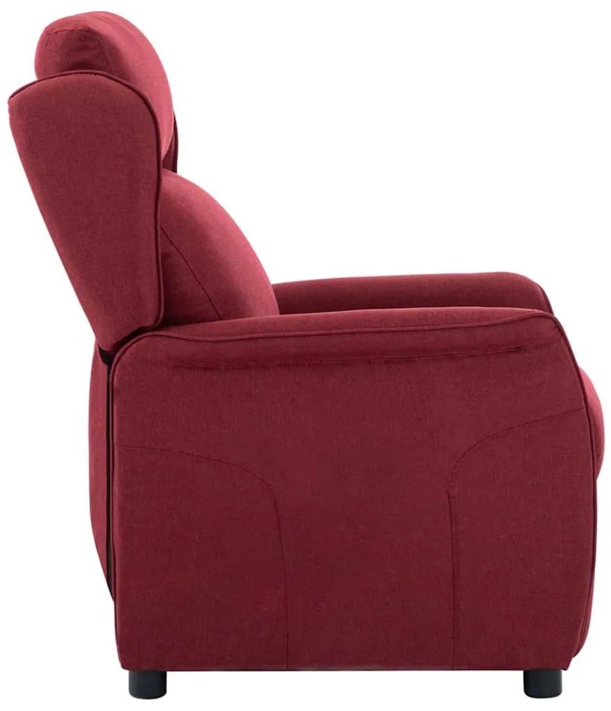 vidaXL Ανακλινόμενη πολυθρόνα Κόκκινο 66.5 x 94 x 101.5 εκ Πολυεστέρας