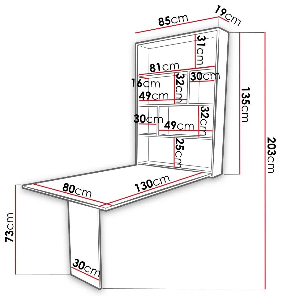 Τραπέζι Hartford 428, Sonoma οξιά, 73x80x130cm, 39 kg, Πλαστικοποιημένη μοριοσανίδα | Epipla1.gr