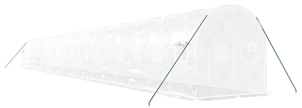 vidaXL Θερμοκήπιο με Ατσάλινο Πλαίσιο Λευκό 40 μ² 20 x 2 x 2 μ.