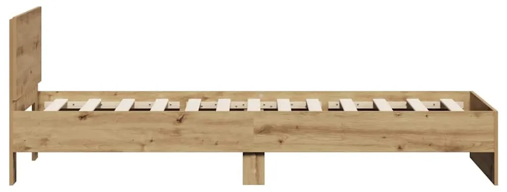 vidaXL Σκελετός Κρεβατιού artisan δρυς 90 x 190 cm Επεξεργασμένο ξύλο