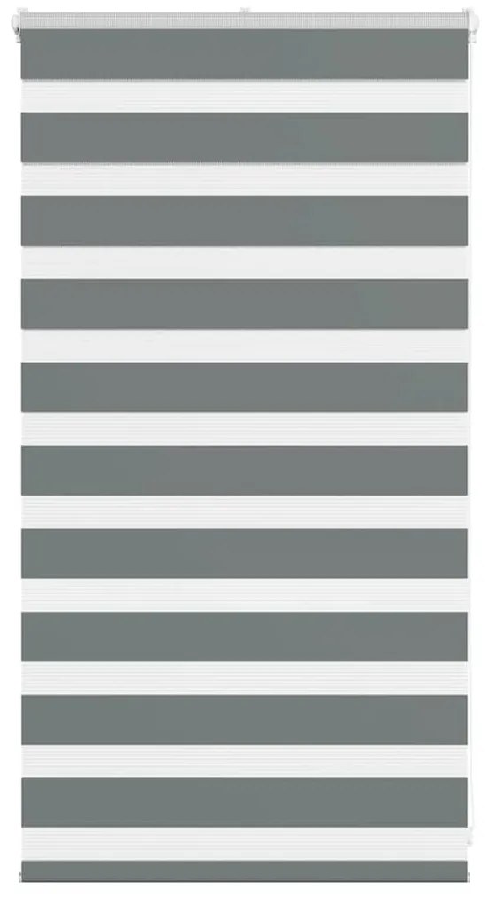 vidaXL Ζέβρα τυφλή Σκούρο Γκρι Πλάτος υφάσματος 65,9 εκ. Πολυεστέρας