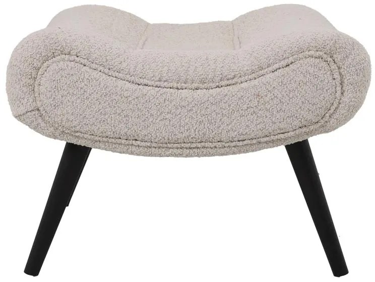 Πολυθρόνα με υποπόδιο Silla μπουκλέ ύφασμα σε μπεζ απόχρωση 97x80x100εκ 97x80x100 εκ.