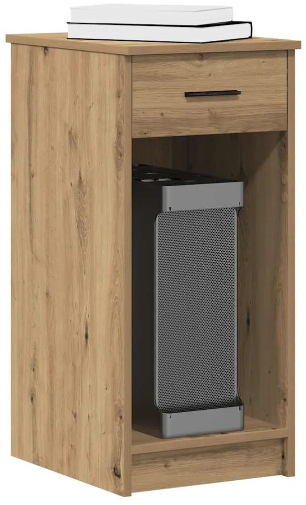 vidaXL Βάση πύργου υπολογιστή με συρτάρι Αρτισιανή Δρυς 35x45x77 εκ.