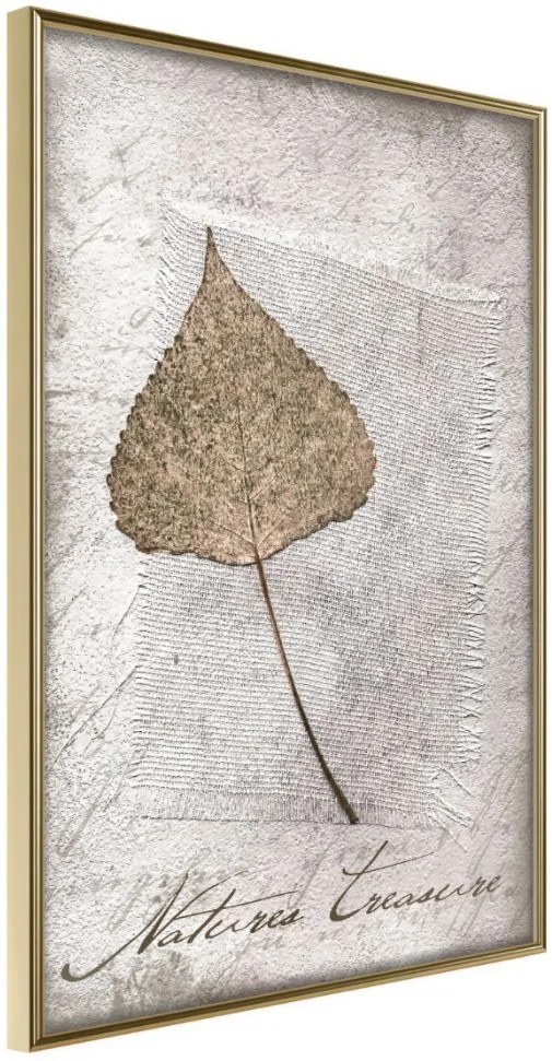 Αφίσα - Dried Leaf - 20x30 - Χρυσό - Χωρίς πασπαρτού