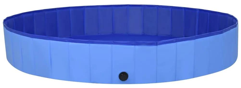 Πισίνα για Σκύλους Πτυσσόμενη Μπλε 200 x 30 εκ. από PVC