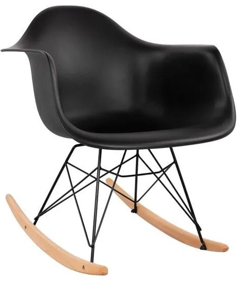 Πολυθρόνα Κουνιστή Black Mirto HM0035.12 Polypropylene