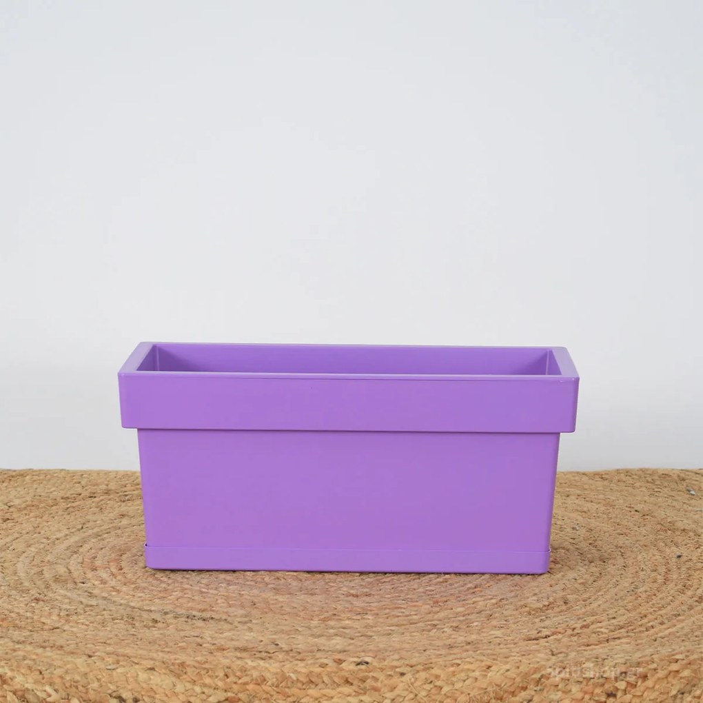 Ζαρντινιέρα Με Πιάτο 7Lt (38x18x17) Viomes Linea 821 Μωβ