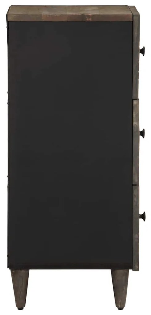 Sideboard 40x33x75 cm μασίφ ξύλο Mango - Μαύρο