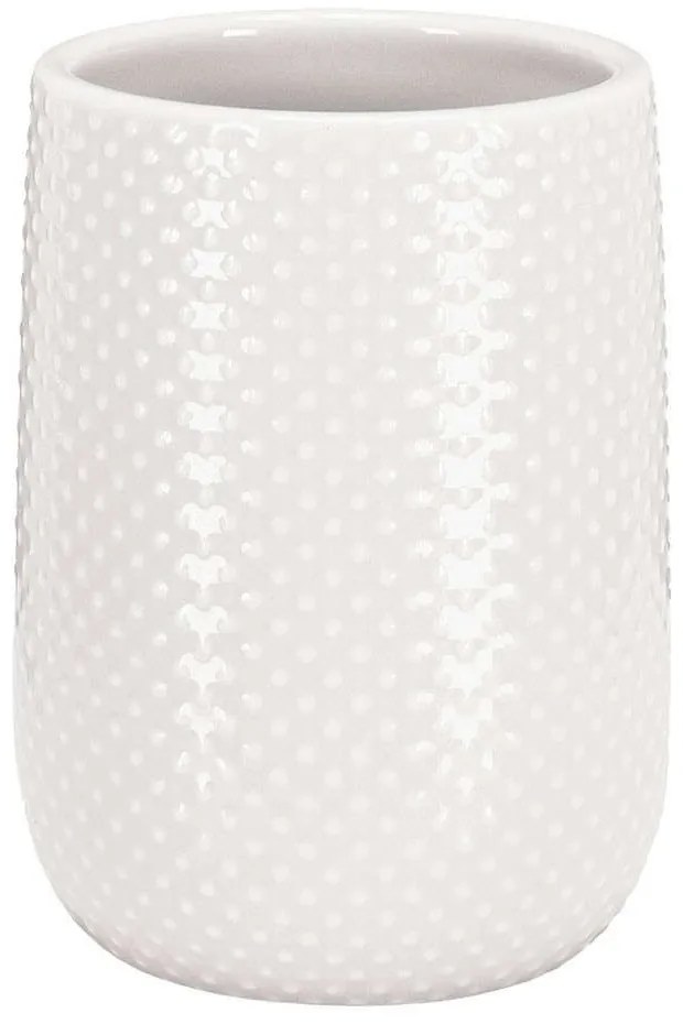Ποτήρι Μπάνιου Dotty 8030 8x11cm White Kleine Wolke Clay