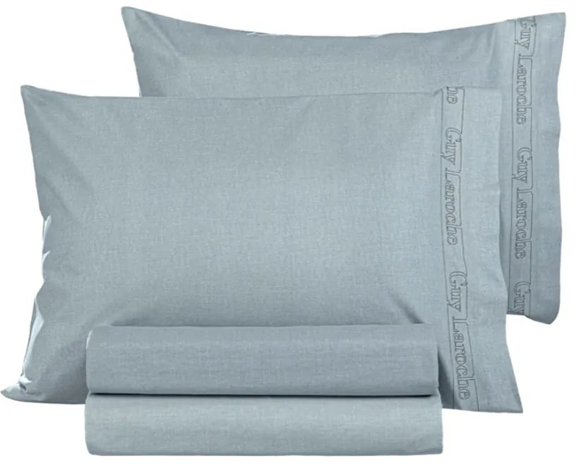 Σεντόνι Ημίδιπλο Με Λάστιχο (120x200+32) Guy Laroche Color Plus Γαλάζιο