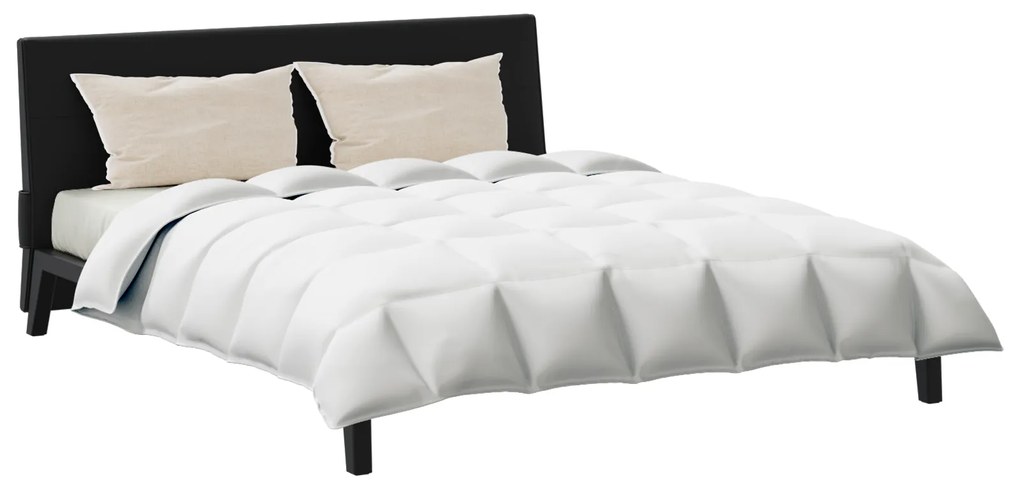 vidaXL Πάπλωμα Άλλο με μαξιλάρι 3 pcs Λευκό 240 x 200 cm Πούπουλο
