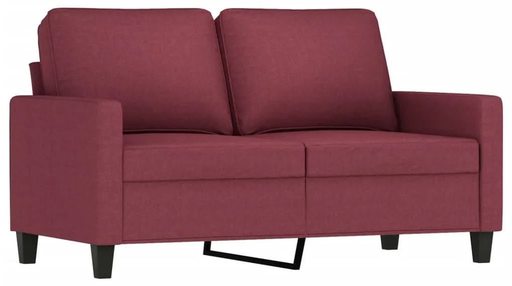 vidaXL Πολυθρόνες Σετ 4 Τεμαχίων Μπορντό από Ύφασμα με Μαξιλάρια