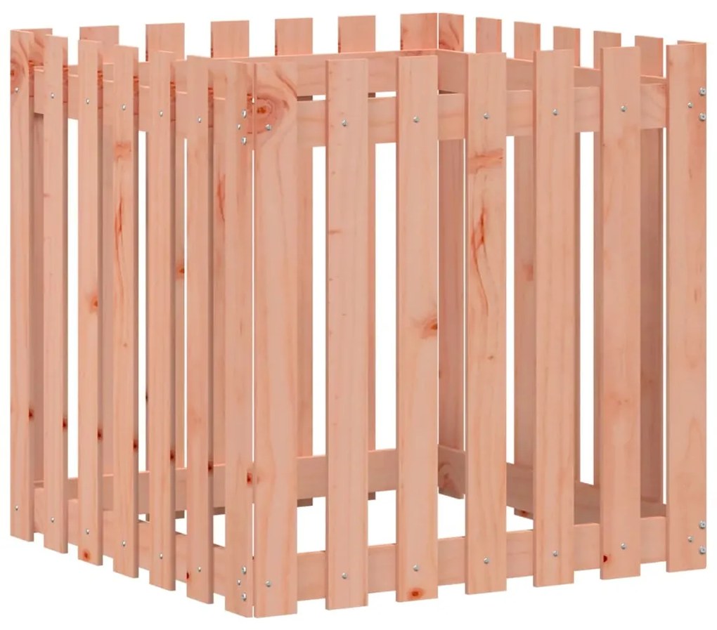 vidaXL Ζαρντινιέρα με Σχ. Φράχτη 70x70x70 εκ. Μασίφ Ξύλο Ψευδοτσούγκας