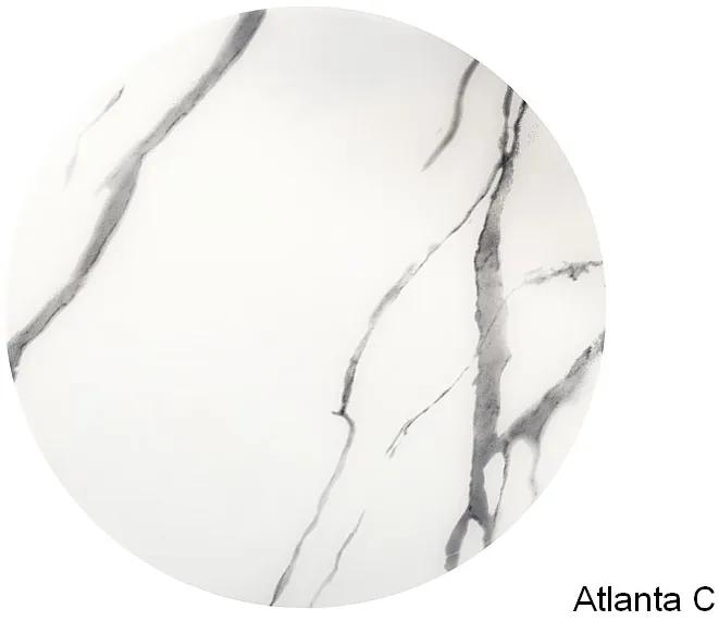 Τραπεζάκια σαλονιού γυάλινα λευκά ATLANTA Φ80x80x45 DIOMMI ATLANTACBC 80-198