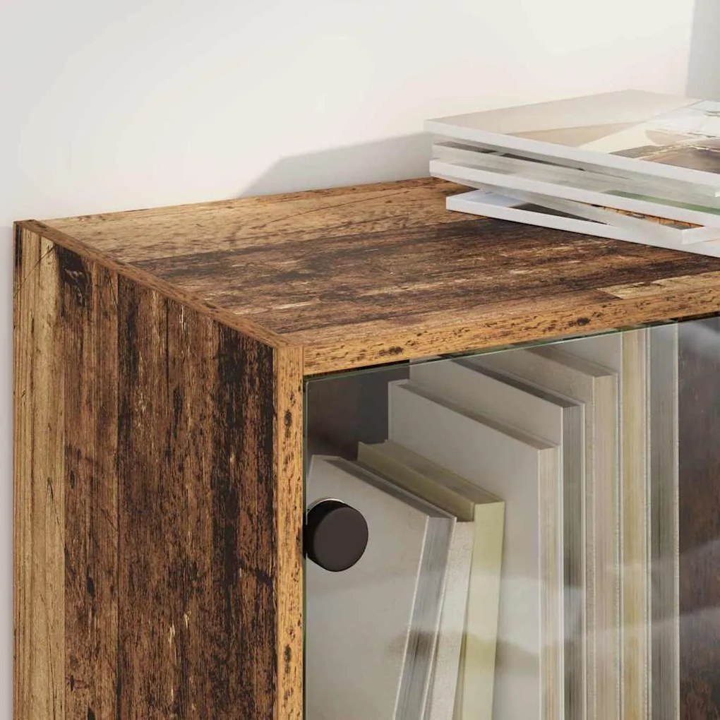 vidaXL Highboard 2 pcs Παλιό Ξύλο 68 x 37 x 142 εκ Επεξεργασμένο ξύλο