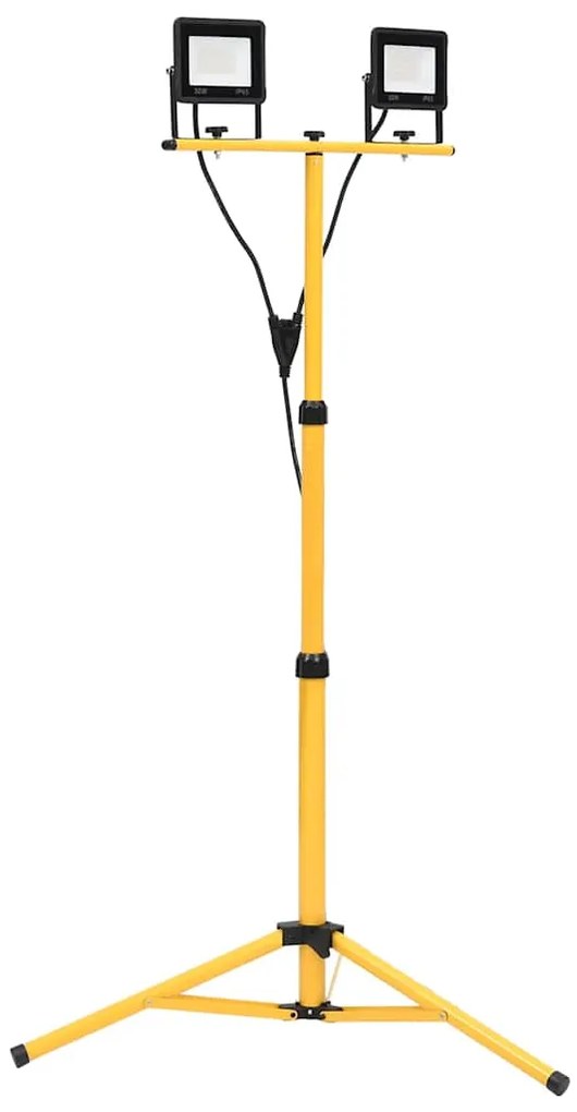 vidaXL Προβολέας LED με Τρίποδο Θερμό Λευκό 2 x 30 W