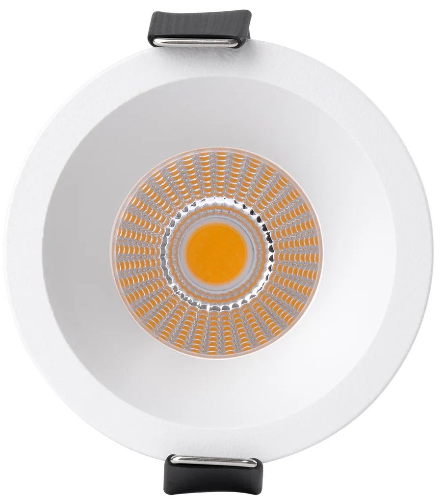 GloboStar® MICRO-B 60243 Χωνευτό LED Spot Downlight TrimLess Φ6cm 7W 875lm 38° AC 220-240V IP20 Φ6 x Υ7.8cm - Στρόγγυλο - Λευκό - Θερμό Λευκό 2700K - Bridgelux COB - 5 Years Warranty