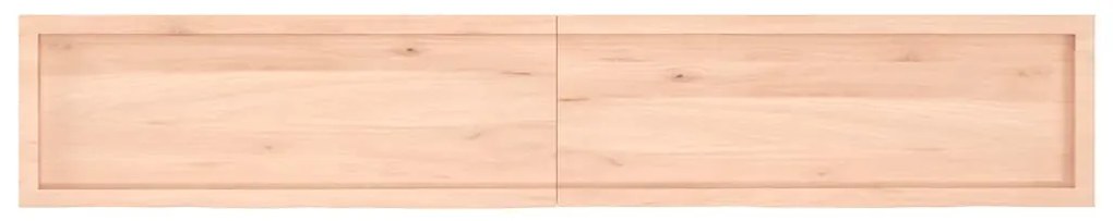 vidaXL Ράφι Τοίχου 220x40x(2-4) εκ. από Ακατέργαστο Μασίφ Ξύλο Δρυός
