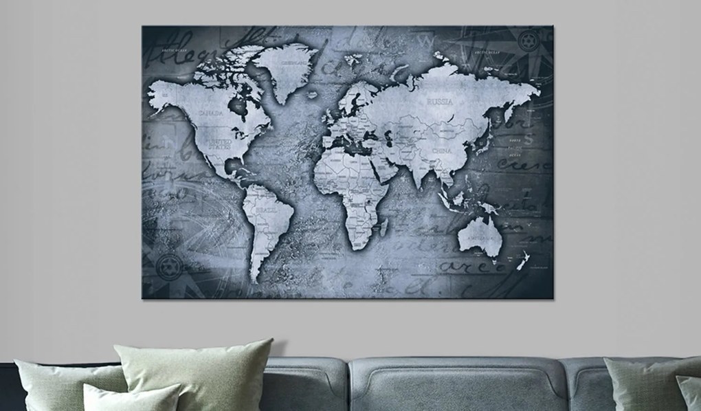Πίνακας φελλού - Sapphire World [Cork Map] 120x80