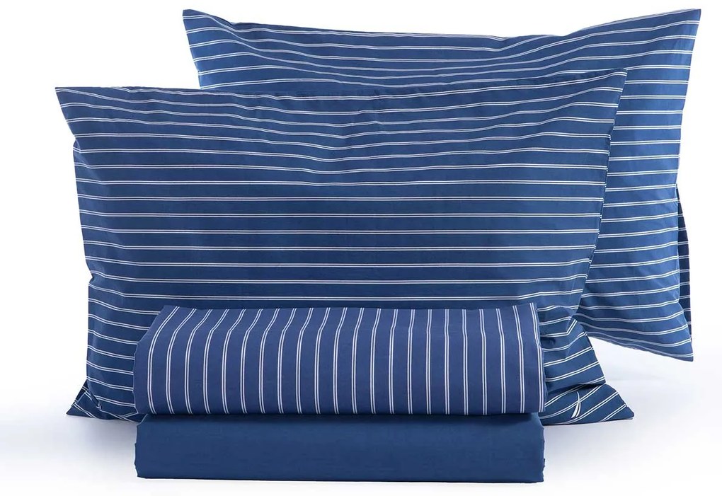 Σεντόνια Διπλά (Σετ) Nautica By Nef-Nef Homeware Nau Coast Μπλε