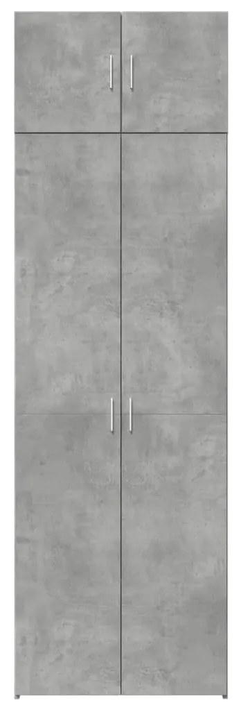 vidaXL Ραφιέρα με Ντουλάπια Γκρι Σκυροδέμ. 70x42,5x225 εκ. Επεξ. Ξύλο