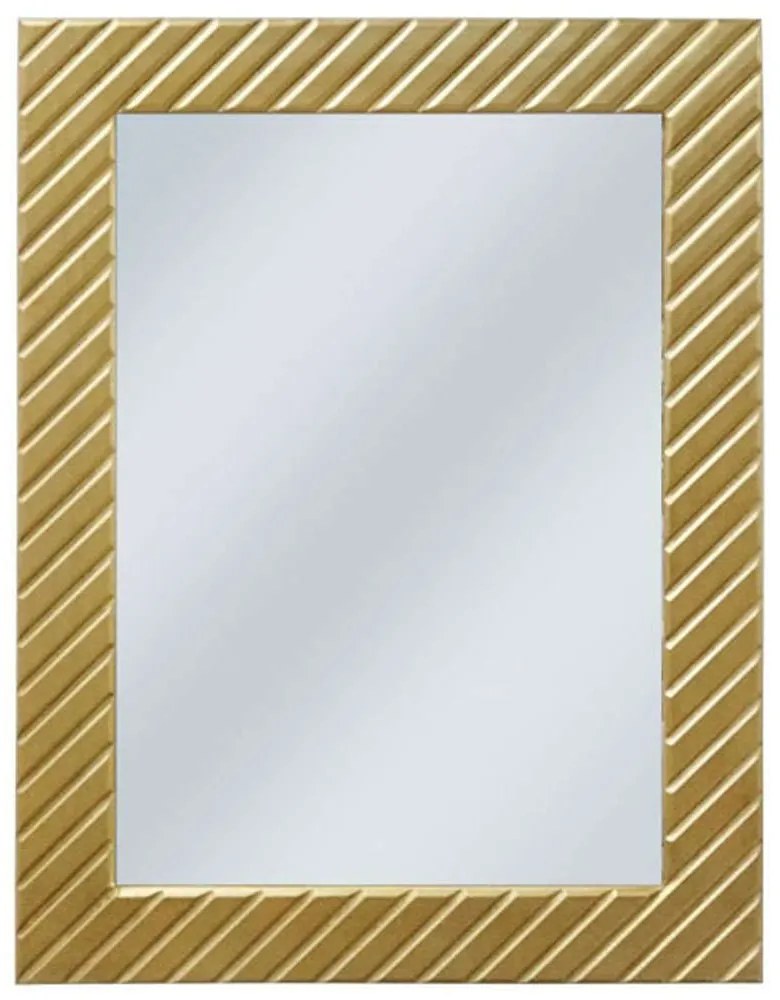 Καθρέπτης Ριγέ 15-00-50021-3 60x80cm Gold Marhome Ξύλο