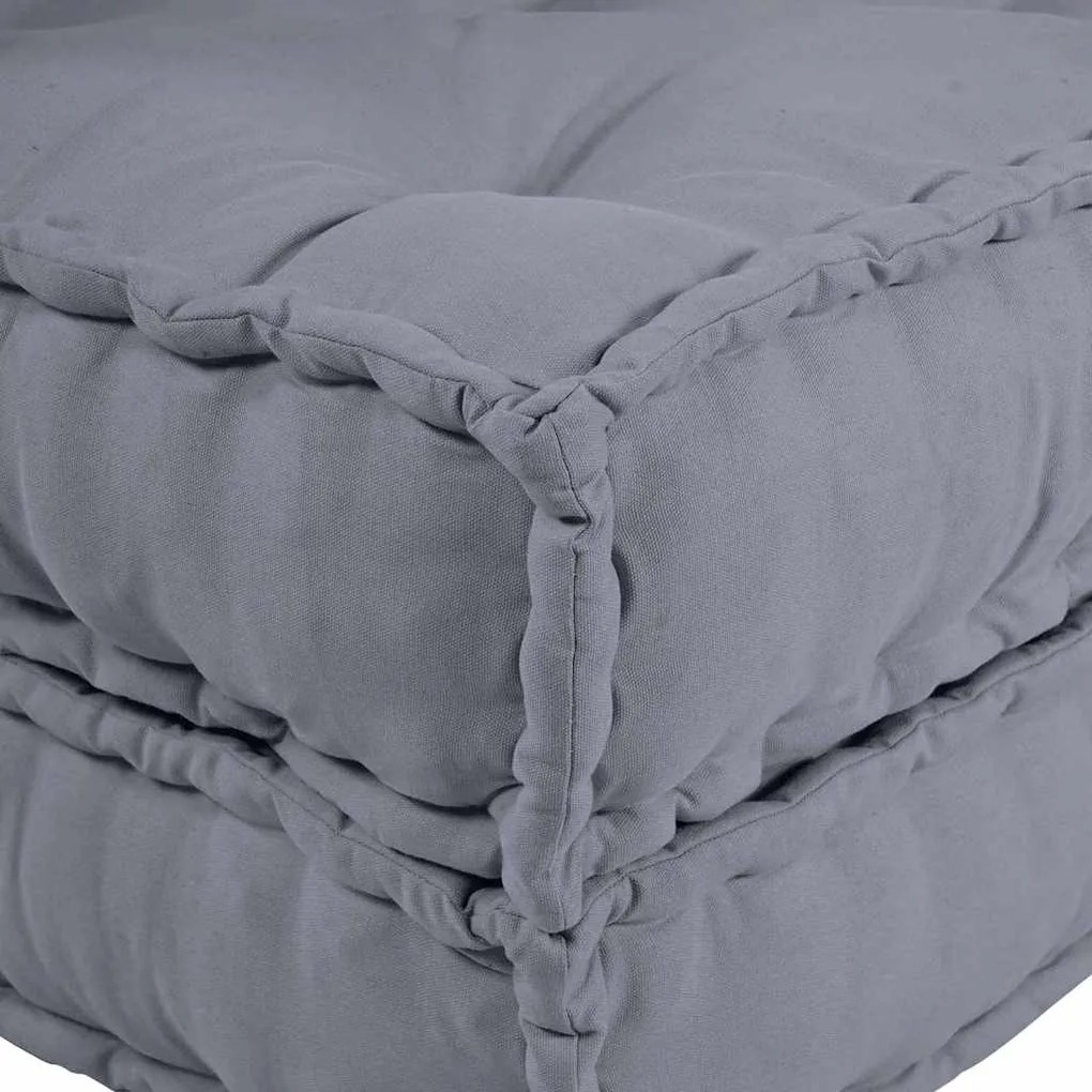 vidaXL Μοντέρνος Πουφ Γκρι 70x70x36 Ύφασμα