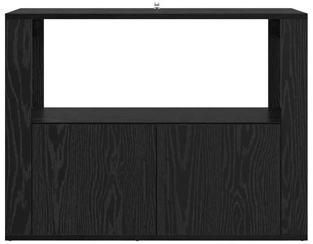 vidaXL Πλαϊνό γραφείο Μαύρη δρυς 80 x 30 x 60 cm Επεξεργασμένο ξύλο