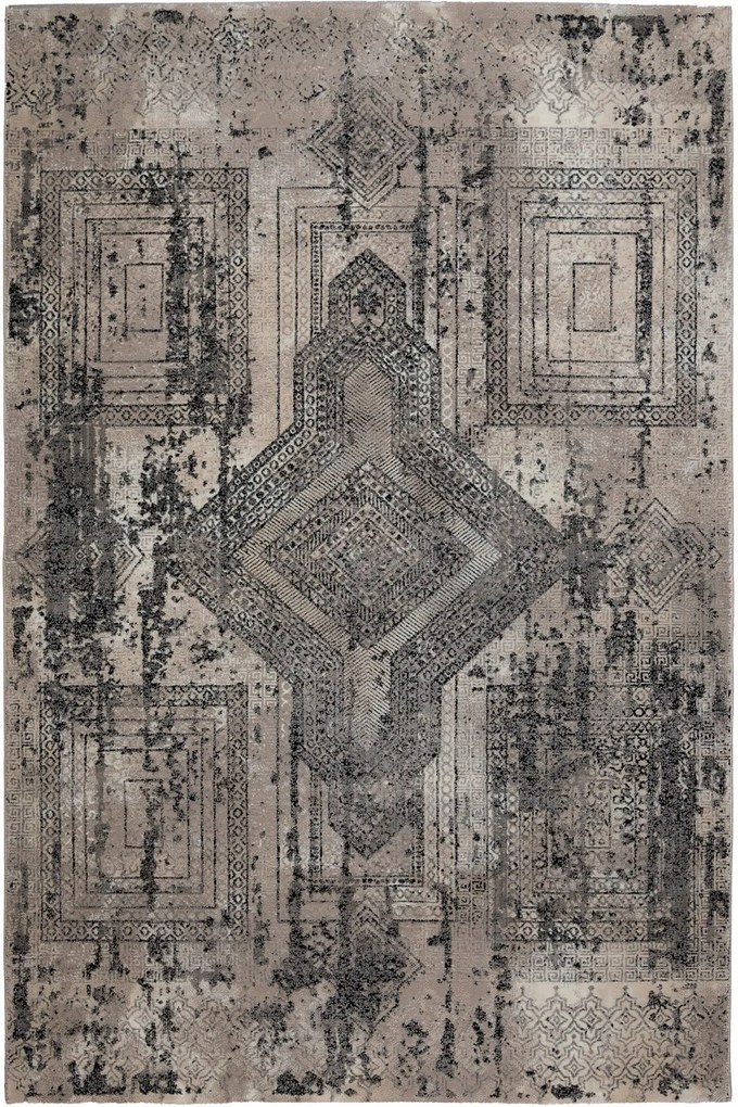 Χαλί Indilook 4465A 26 Dark Grey-Black Βιοκαρπέτ 240X300cm