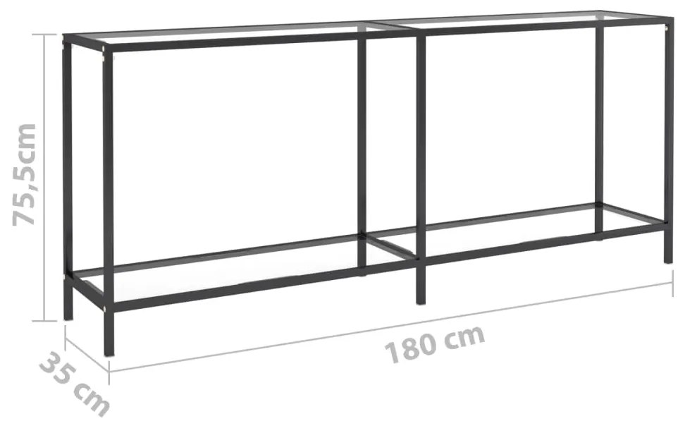 vidaXL Τραπέζι Κονσόλα Διαφανές 180 x 35 x 75,5 εκ. από Ψημένο Γυαλί