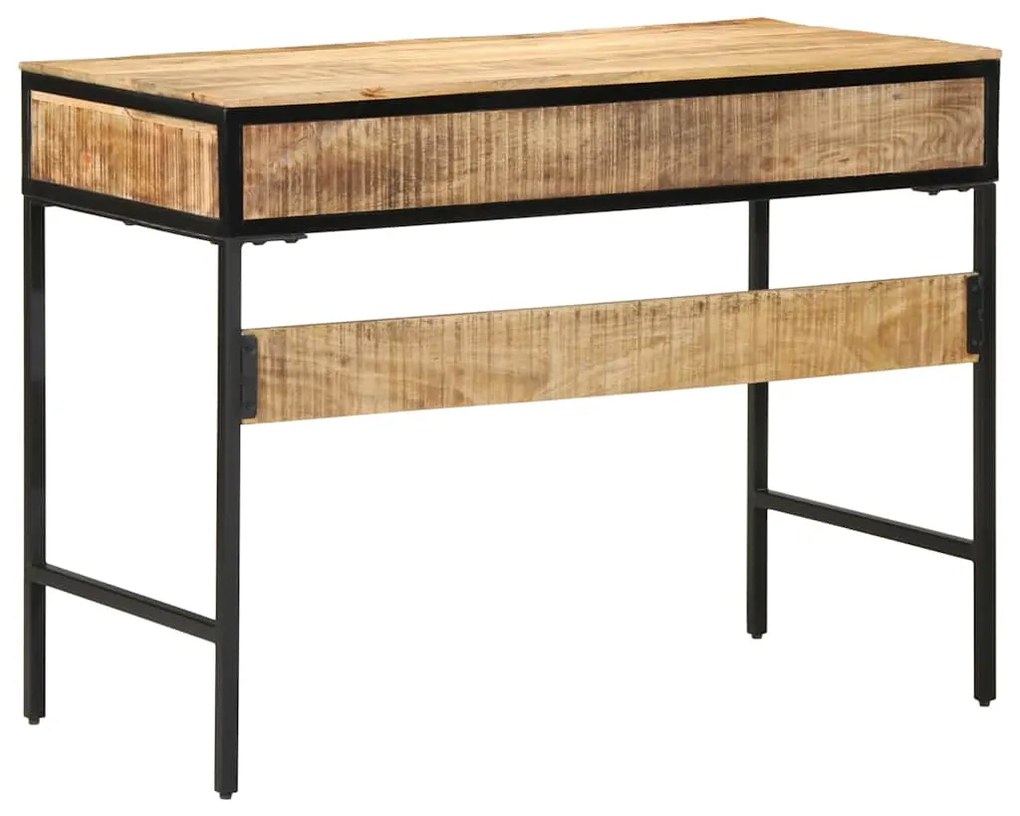 vidaXL Γραφείο γραφής με ράφι Καφέ 100 x 50 x 75 cm Στερεό ξύλο μάνγκο