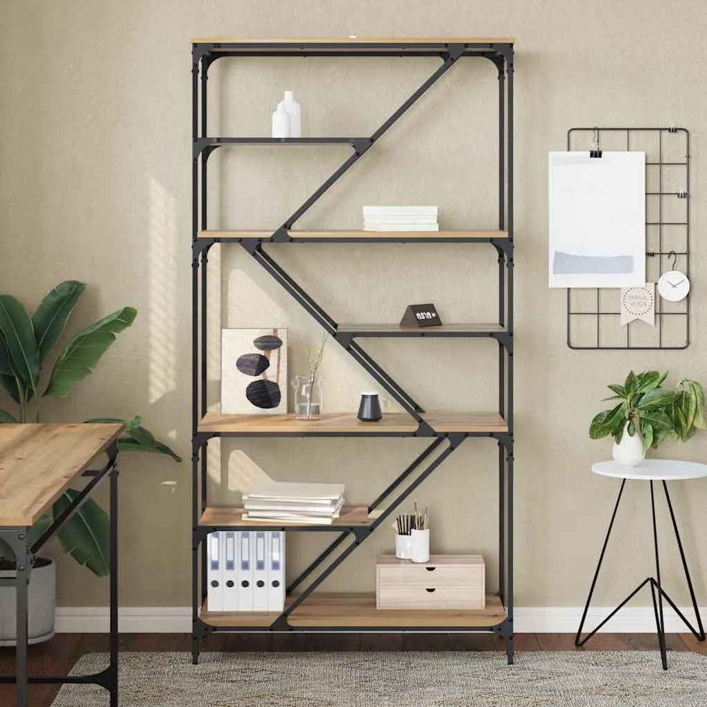 vidaXL Ράφι Βιβλίων Artisan Oak 91 x 36 x 176 εκ Επεξεργασμένο ξύλο